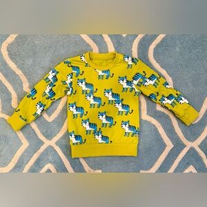Yellow Toddler Tiger Print Sweatshirt - 3T